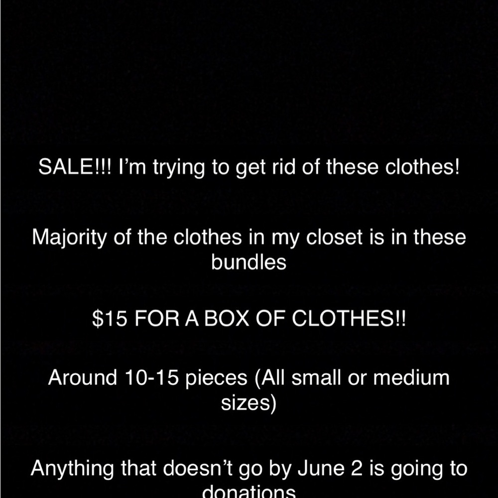 Clothing Bundle Sale